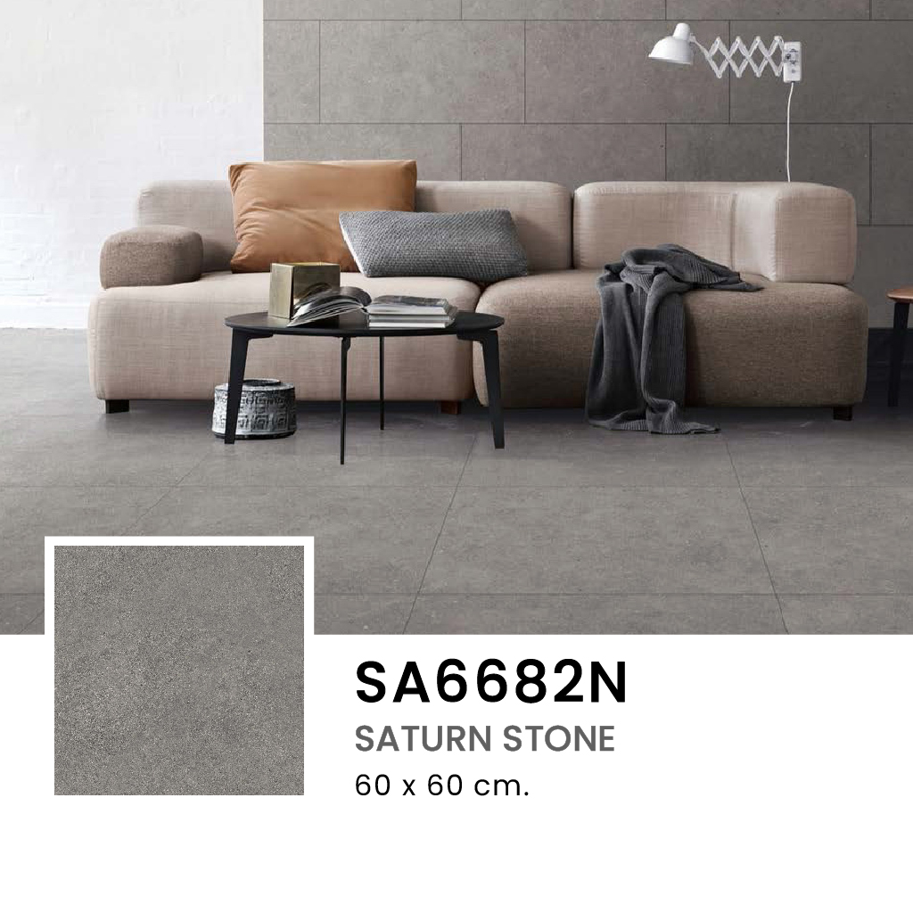 กระเบื้องพอร์ชเลน SATURN STONE-GREY (SA6682N)